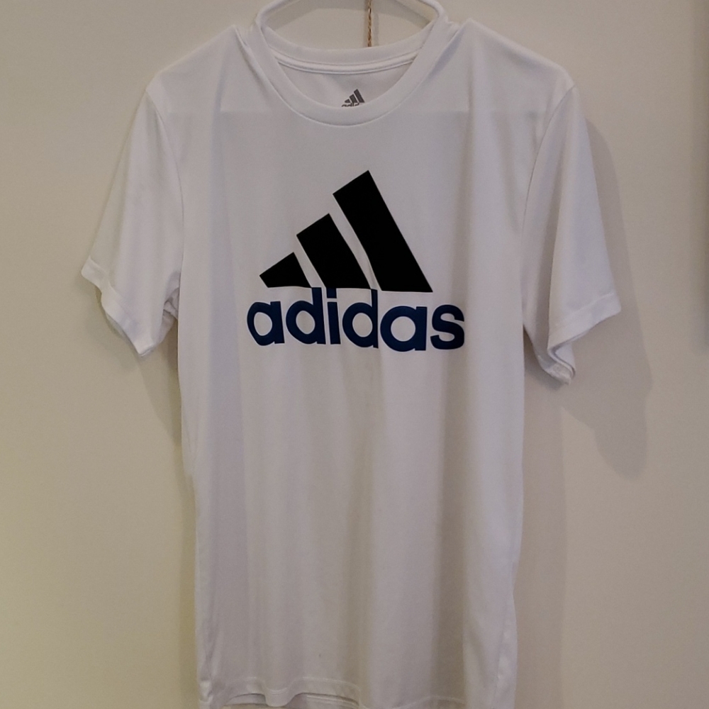 White adidas workout T